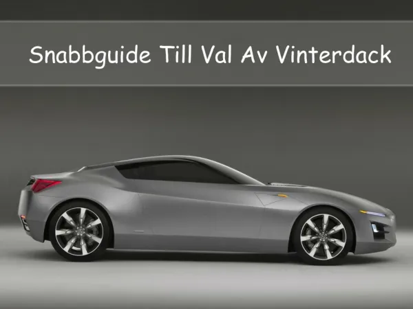 snabbguide till val av vinterdack