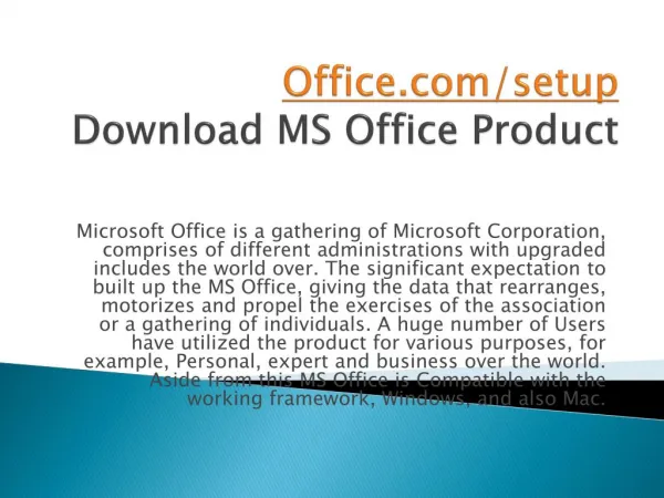office com setup download ms office product