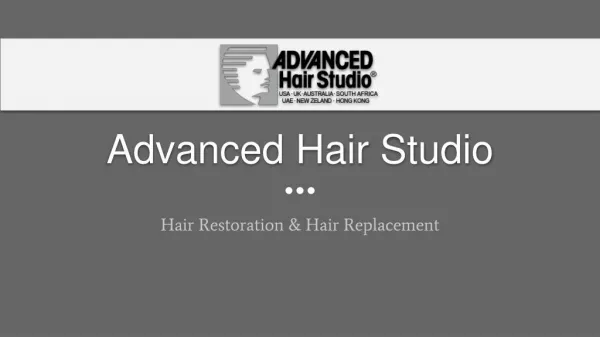 About Advanced Hair Studio India