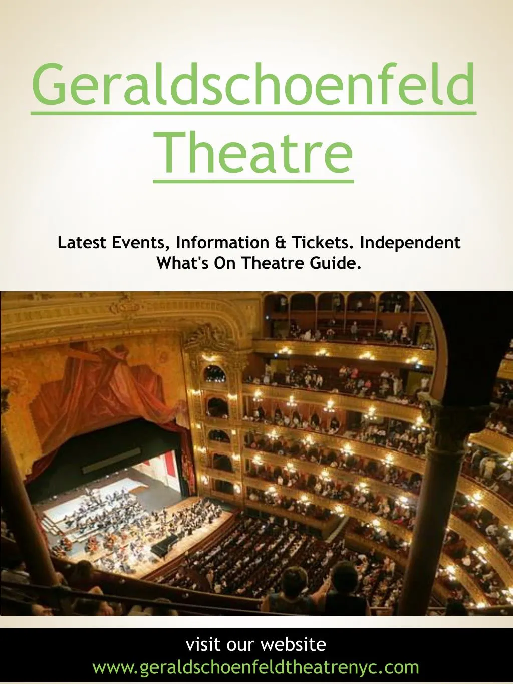 geraldschoenfeld theatre