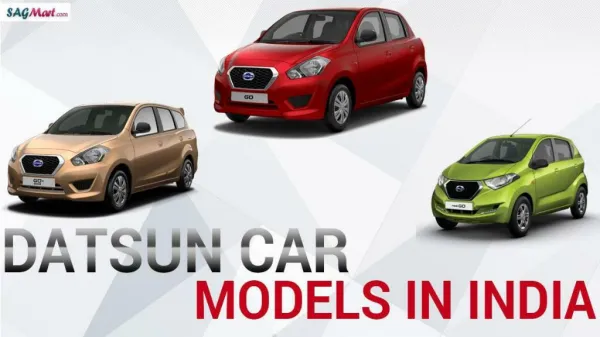 Datsun Car Models in India - Prices, Models, Images, Reviews | SAGMart