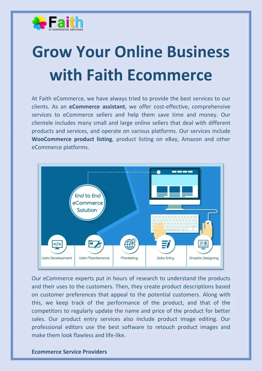 grow your online business with faith ecommerce