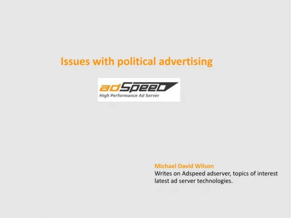 Issues with political advertising