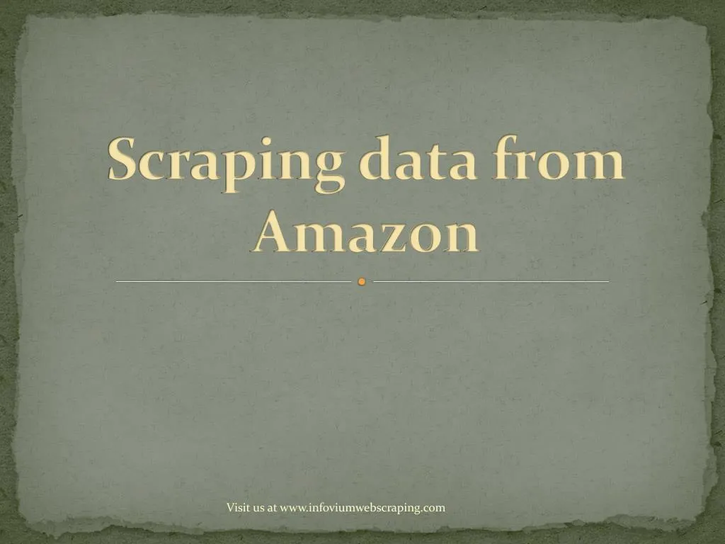 scraping data from amazon