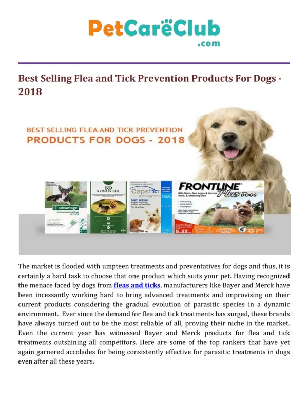 Best Selling Flea And Tick Prevention Products For Dogs