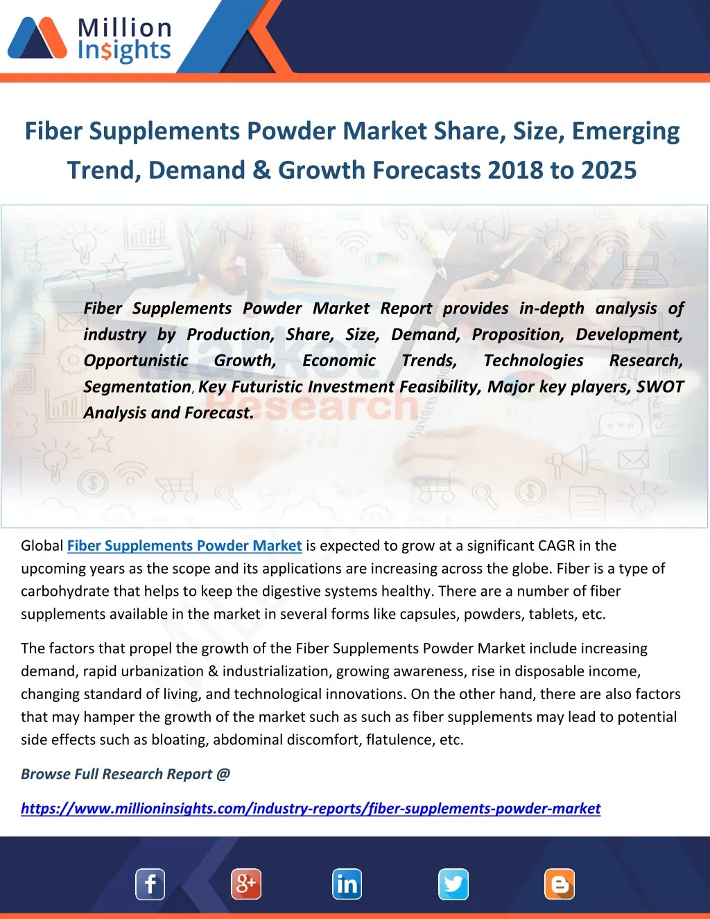 fiber supplements powder market share size