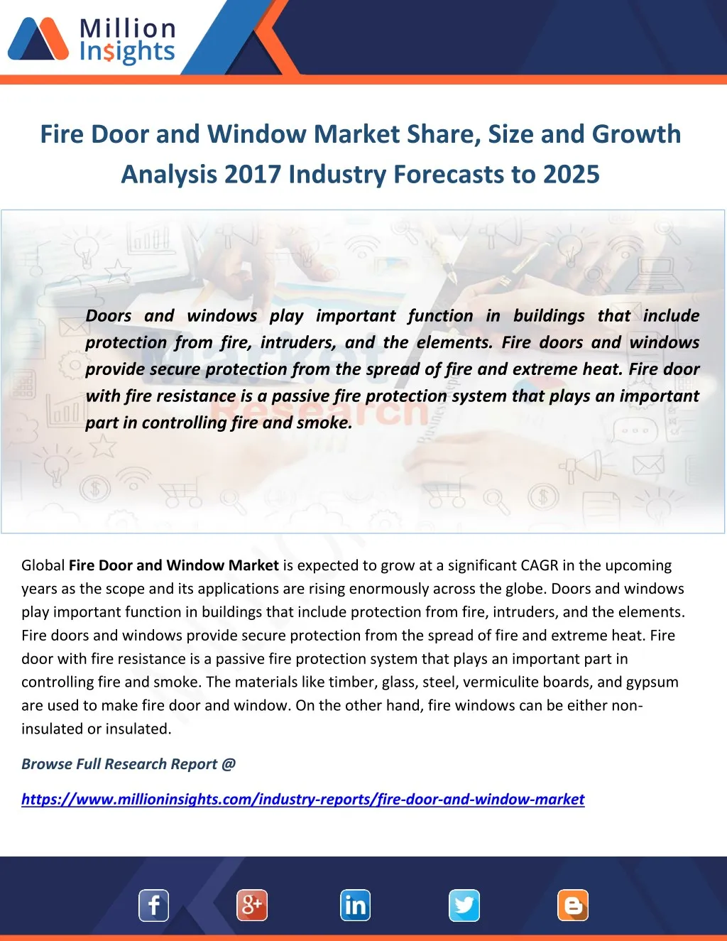 fire door and window market share size and growth