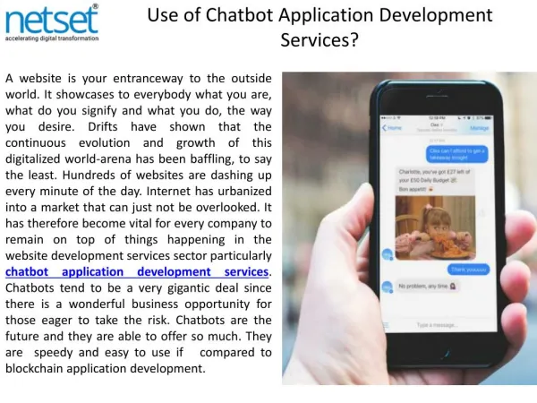 How is it Beneficial to Use Chatbot Application Development Services?