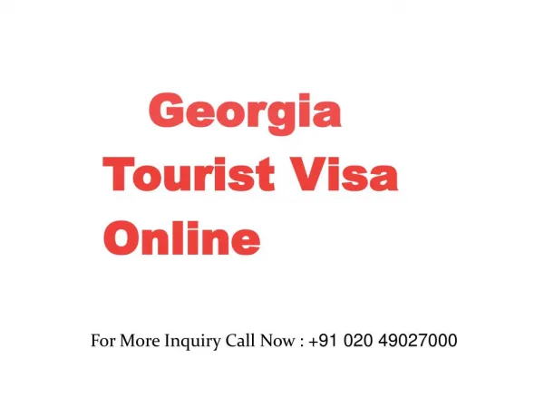 Georgia Tourist Visa Online | Georgia tourist e Visa for Indian