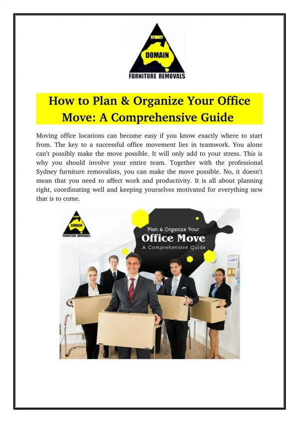 How to Plan & Organize Your Office Move: A Comprehensive Guide