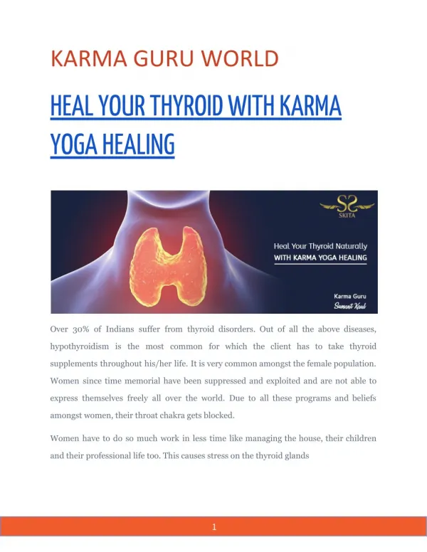 HEAL YOUR THYROID WITH KARMA YOGA HEALING