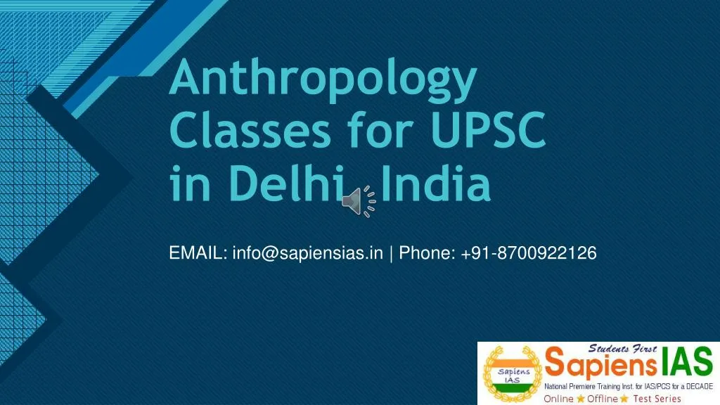 anthropology classes for upsc in delhi india