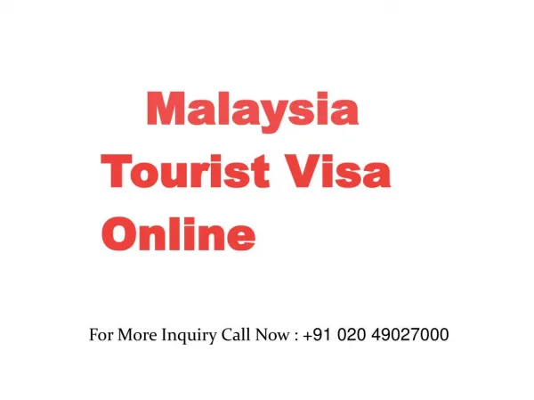Malaysia Tourist Visa Online | Malaysia tourist e Visa for Indian