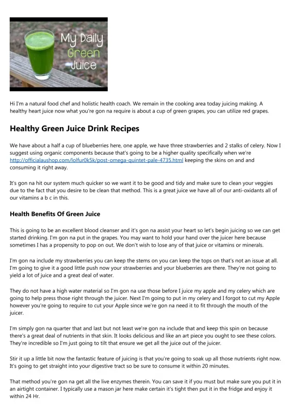 Doctor Earth Green Juice