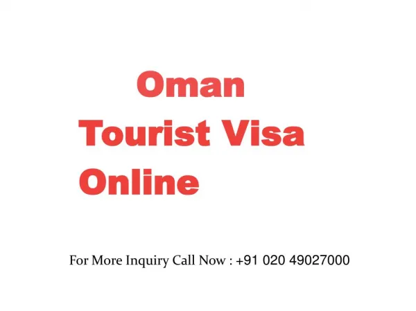 Oman Tourist Visa Online | Oman tourist e Visa for Indian
