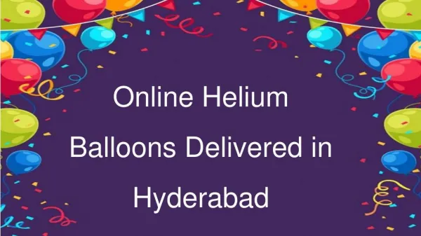 Helium Birthday Balloons for Children's Parties