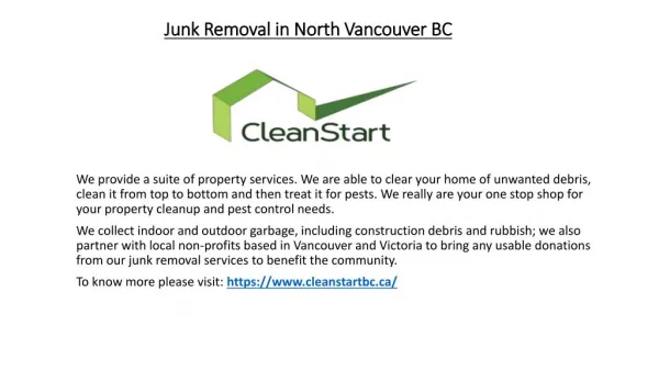 Junk Removal in North Vancouver