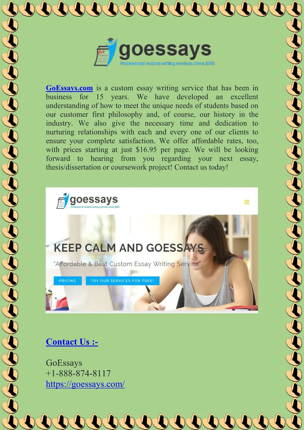 goessays com is a custom essay writing service