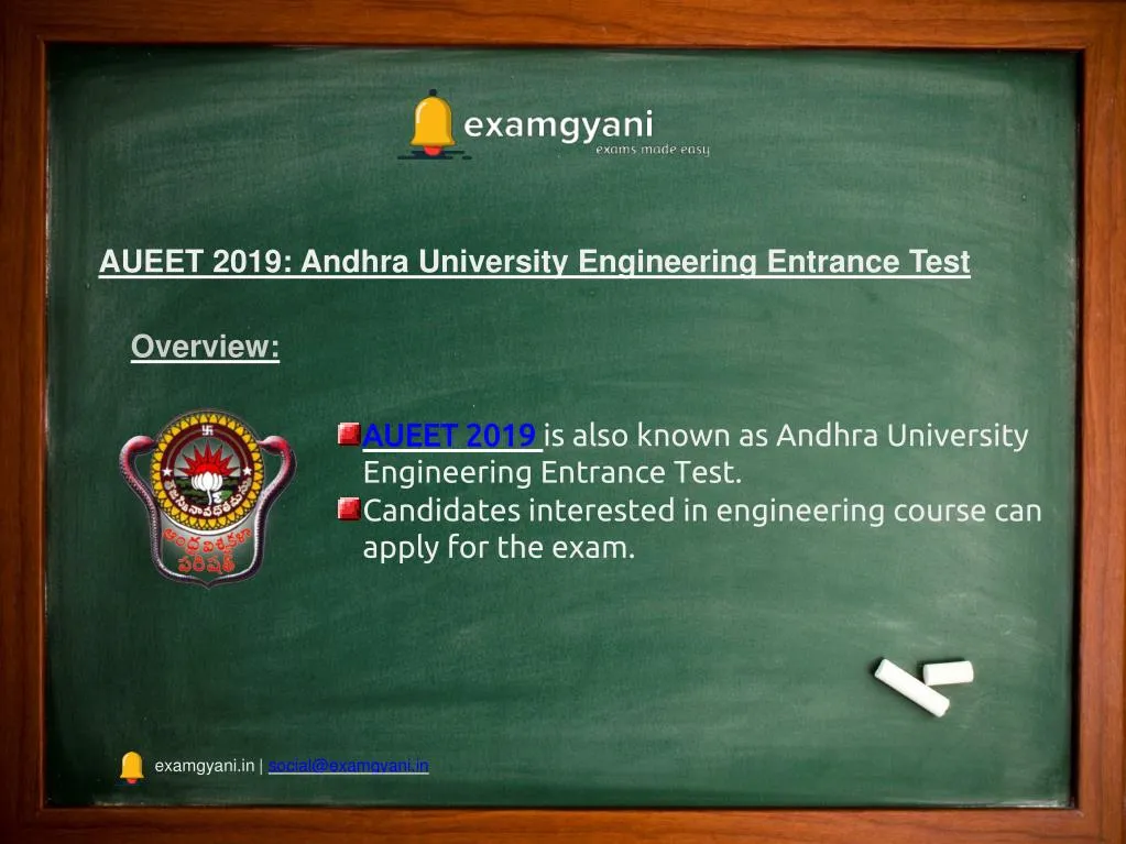 aueet 2019 andhra university engineering entrance