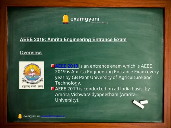 AEEE 2019: Application form, Eligibility, Exam Pattern, Result and Syllabus