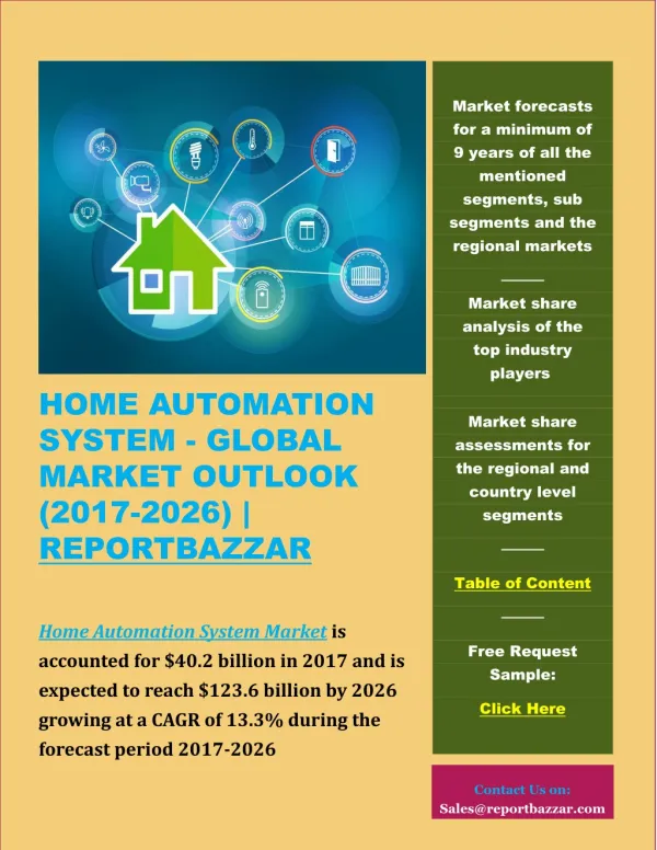 Home Automation System Market Outlook 2017-2026