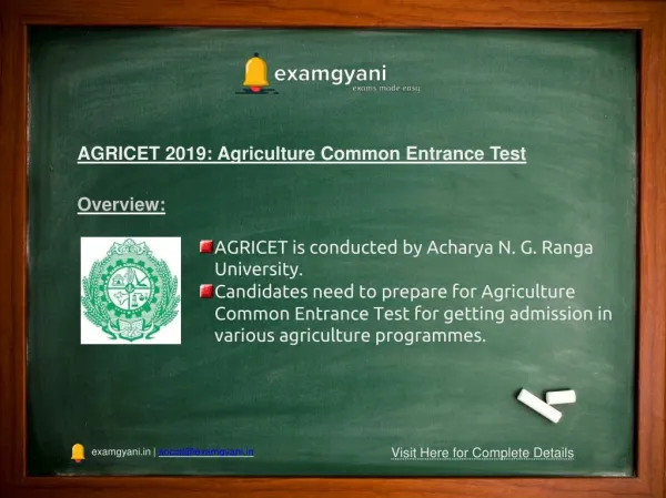 AGRICET 2019: Admit Card, Important Exam Dates, Result, Syllabus, and Counseling