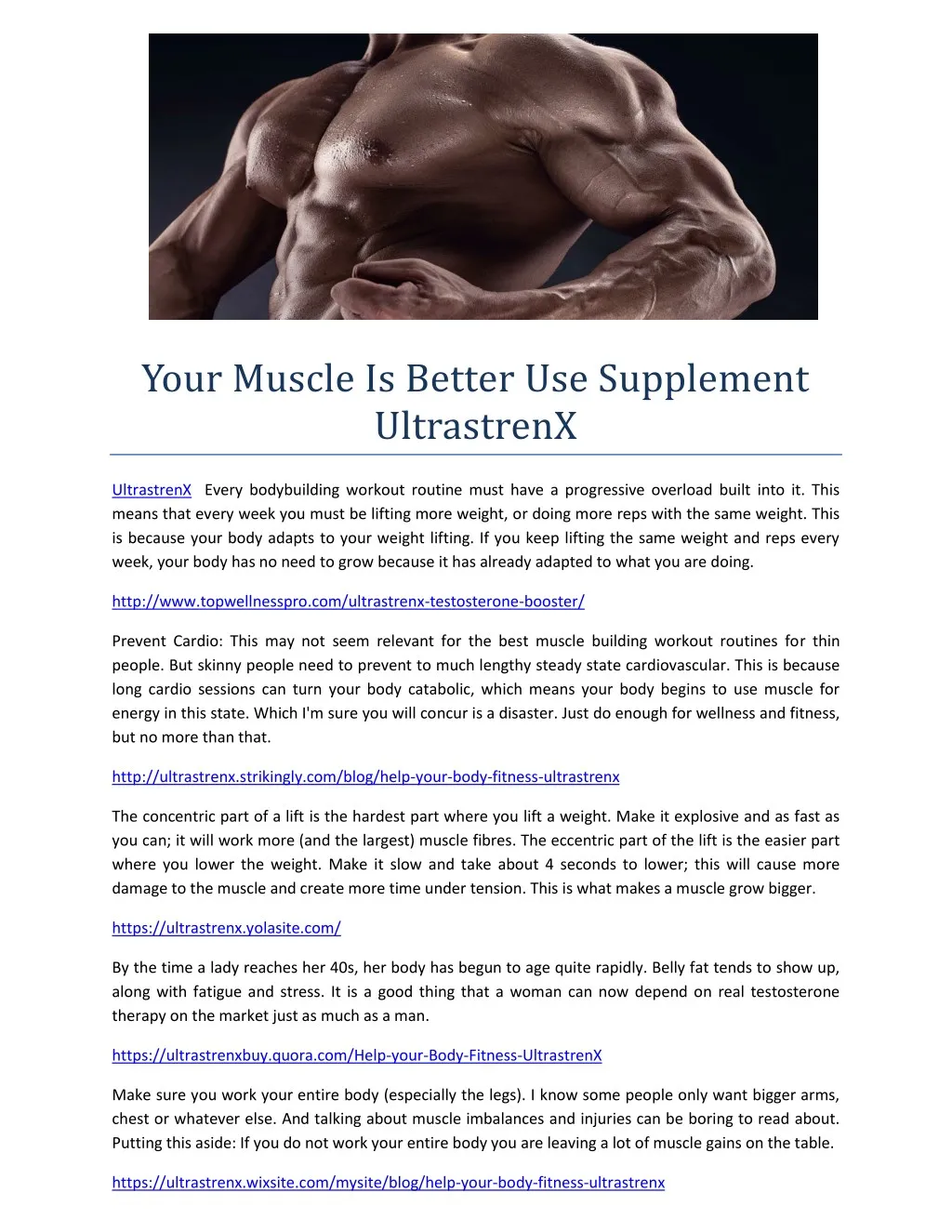 your muscle is better use supplement ultrastrenx