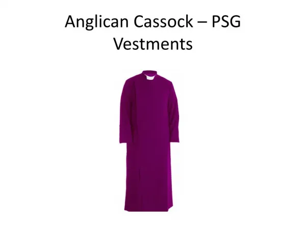 Anglican cassock - PSG vestments