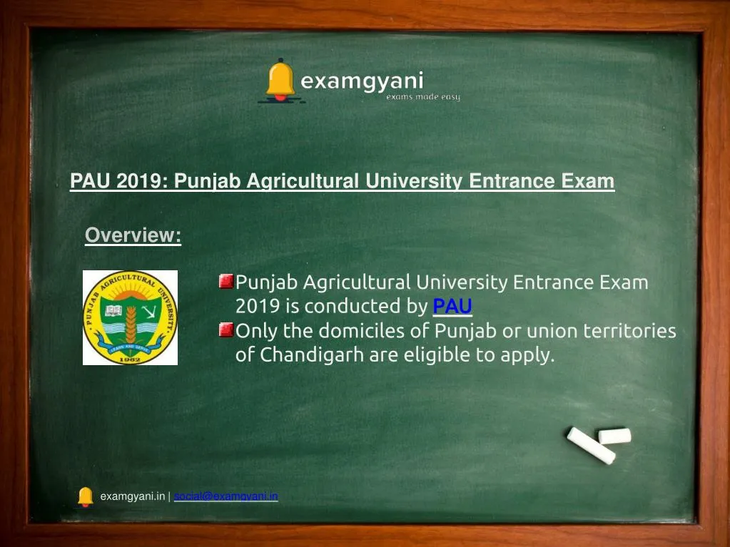 pau 2019 punjab agricultural university entrance