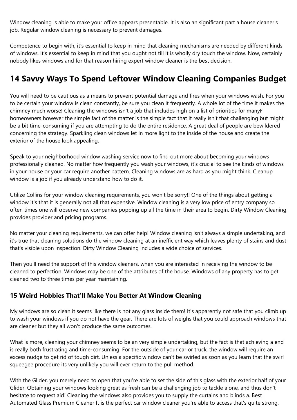 window cleaning is able to make your office
