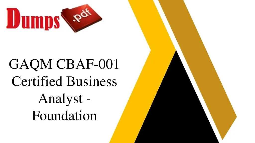 gaqm cbaf 001 certified business analyst