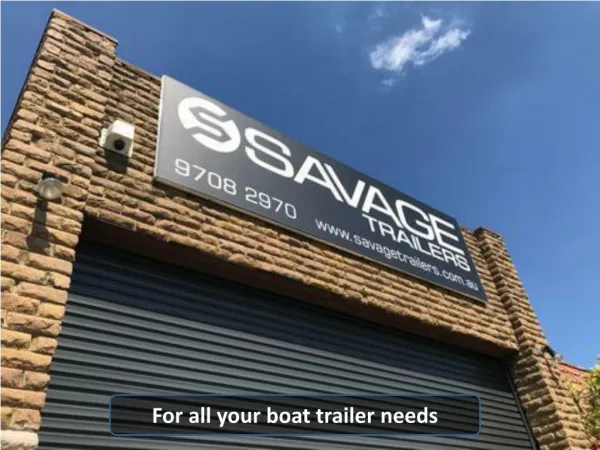 High Quality and Durable Boat Trailer Parts in Melbourne