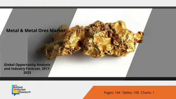 Metal & Metal Ores Market Expected to Reach $10,649,885 Million,by 2023