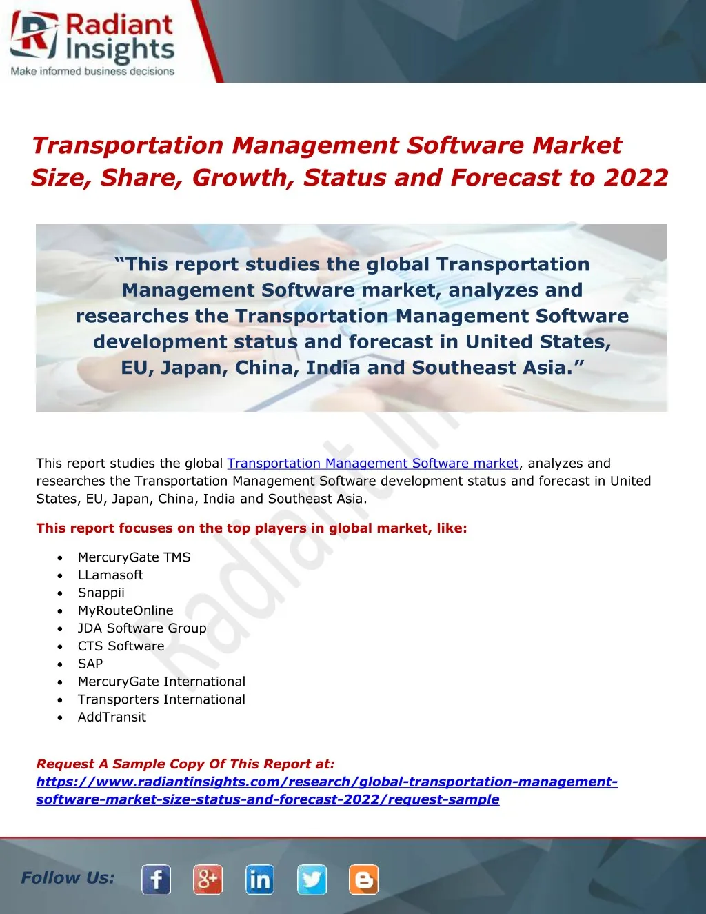 transportation management software market size
