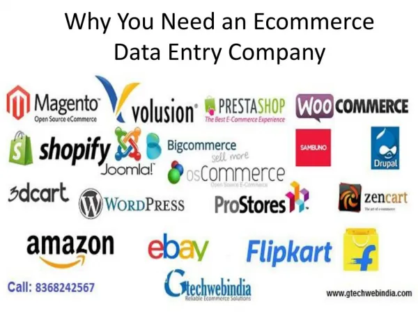 Why you Need an Ecommerce Data Entry Company | Gtechwebindia