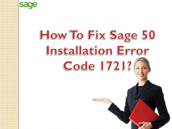 Sage 50 Error Code 1721 Fix Sage 50 Accounts Installation