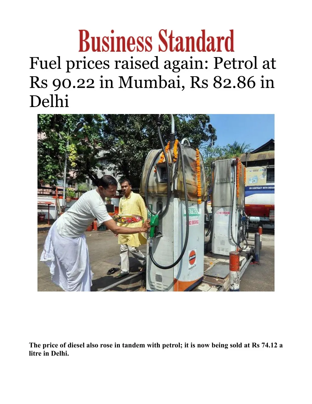 fuel prices raised again petrol