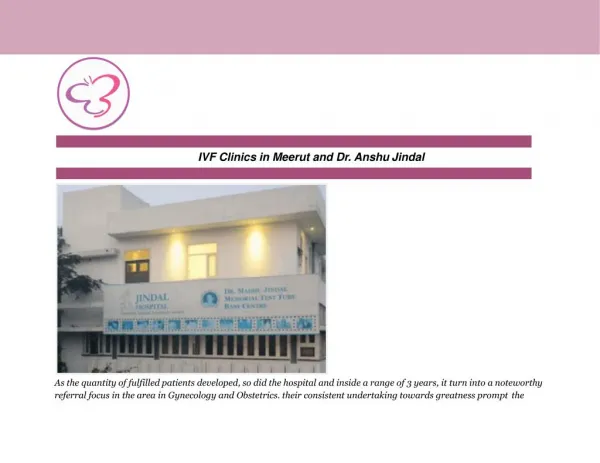 IVF Clinics in Meerut and Dr. Anshu Jindal