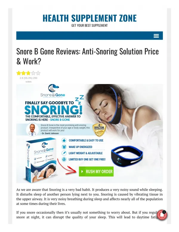 What Is Snore B Gone?