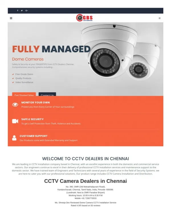 CCTV Dealers in Chennai