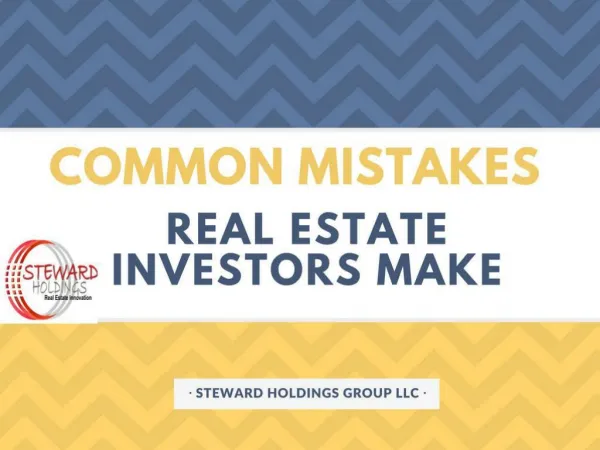 Find the Common Mistakes Which are Made By Real Estate Investors