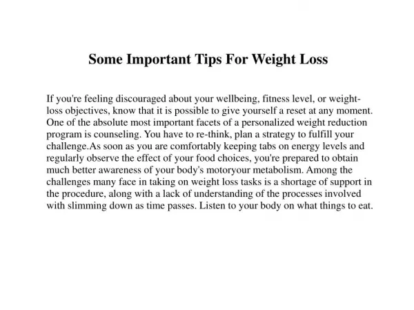 Tips To Improve Your Weight Loss Diet