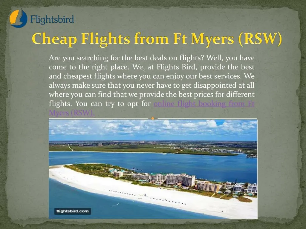 cheap flights from ft myers rsw