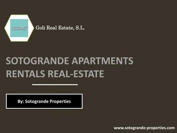 sotogrande apartments rentals real estate