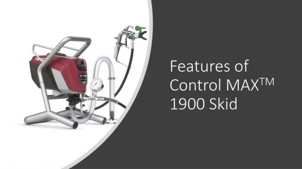 Features of Control MAXTM 1900 Skid