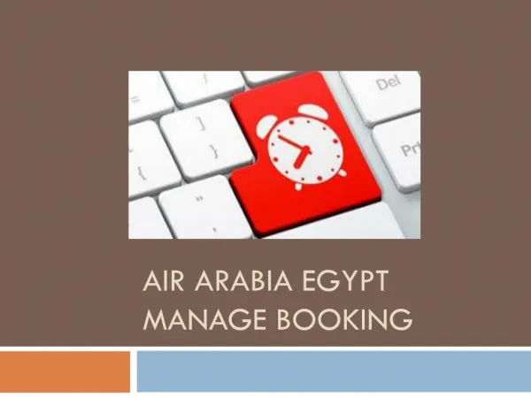 Air Arabia Egypt manage booking