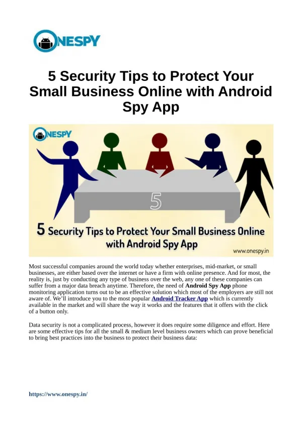 5 Security Tips to Protect Your Small Business Online with Android Spy App