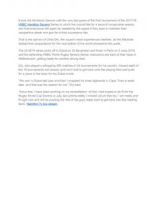 HSBC Hamilton Sevens Series 2019