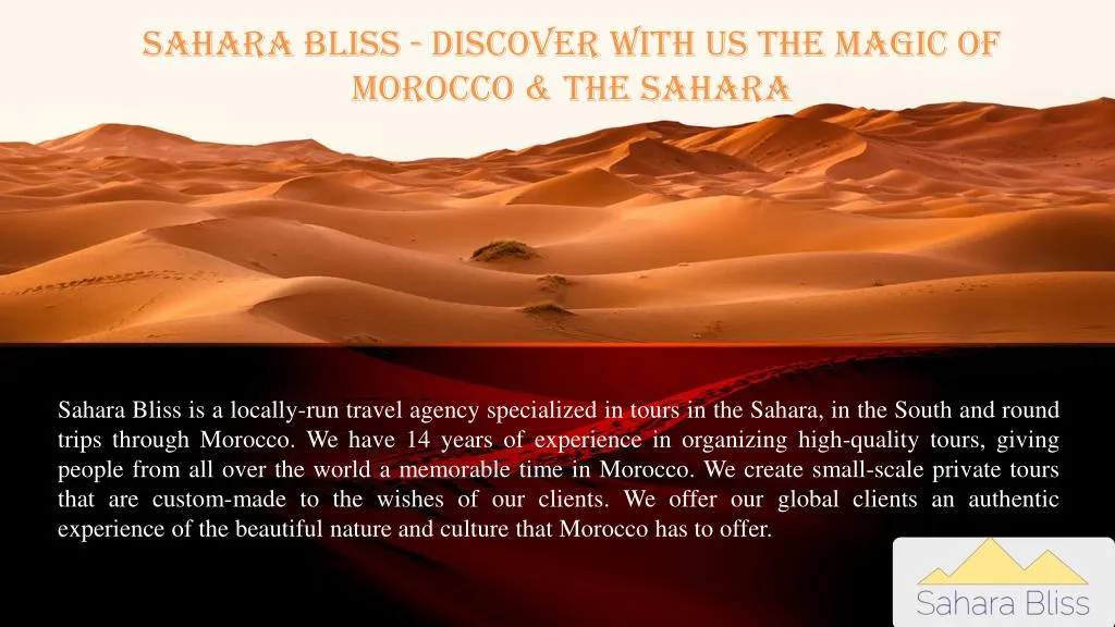 sahara bliss discover with us the magic