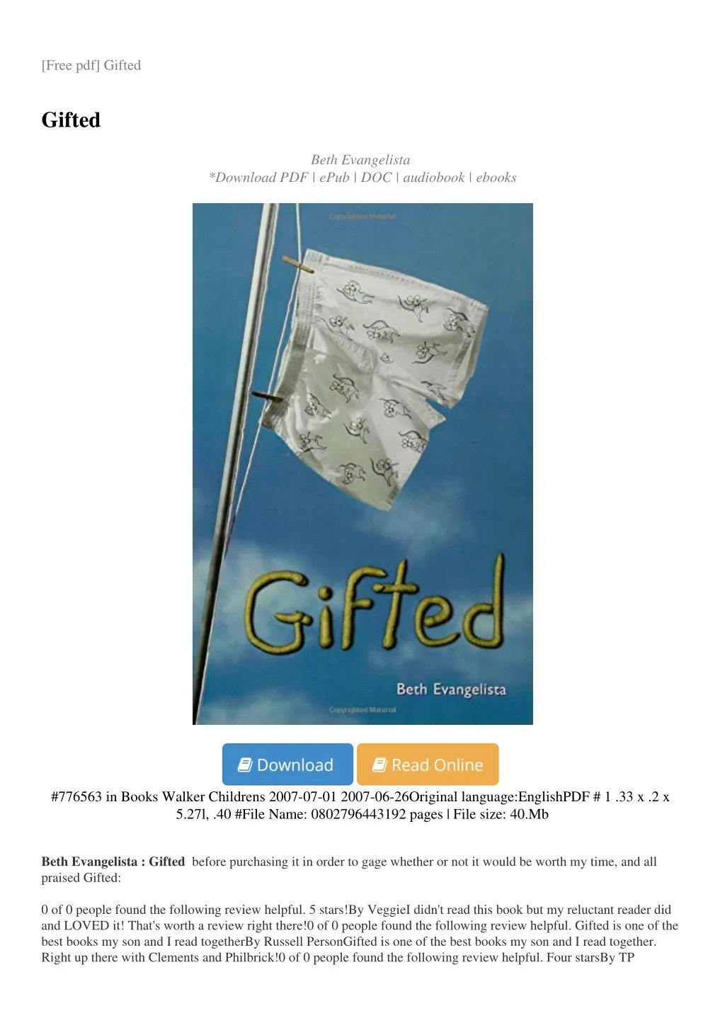 free pdf gifted